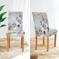 thumbnail image 3 of Yayeee 4 Pack Dining Chair Covers Stretch Parson Chairs Slipcovers Seat Protector, Green Floral Cranes Pattern, 3 of 6