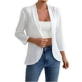 thumbnail image 3 of Erwazi Eyelet Cardigans for Women Fall Trendy 3/4 Sleeve Open Front Lightweight Cardigan, 3 of 5