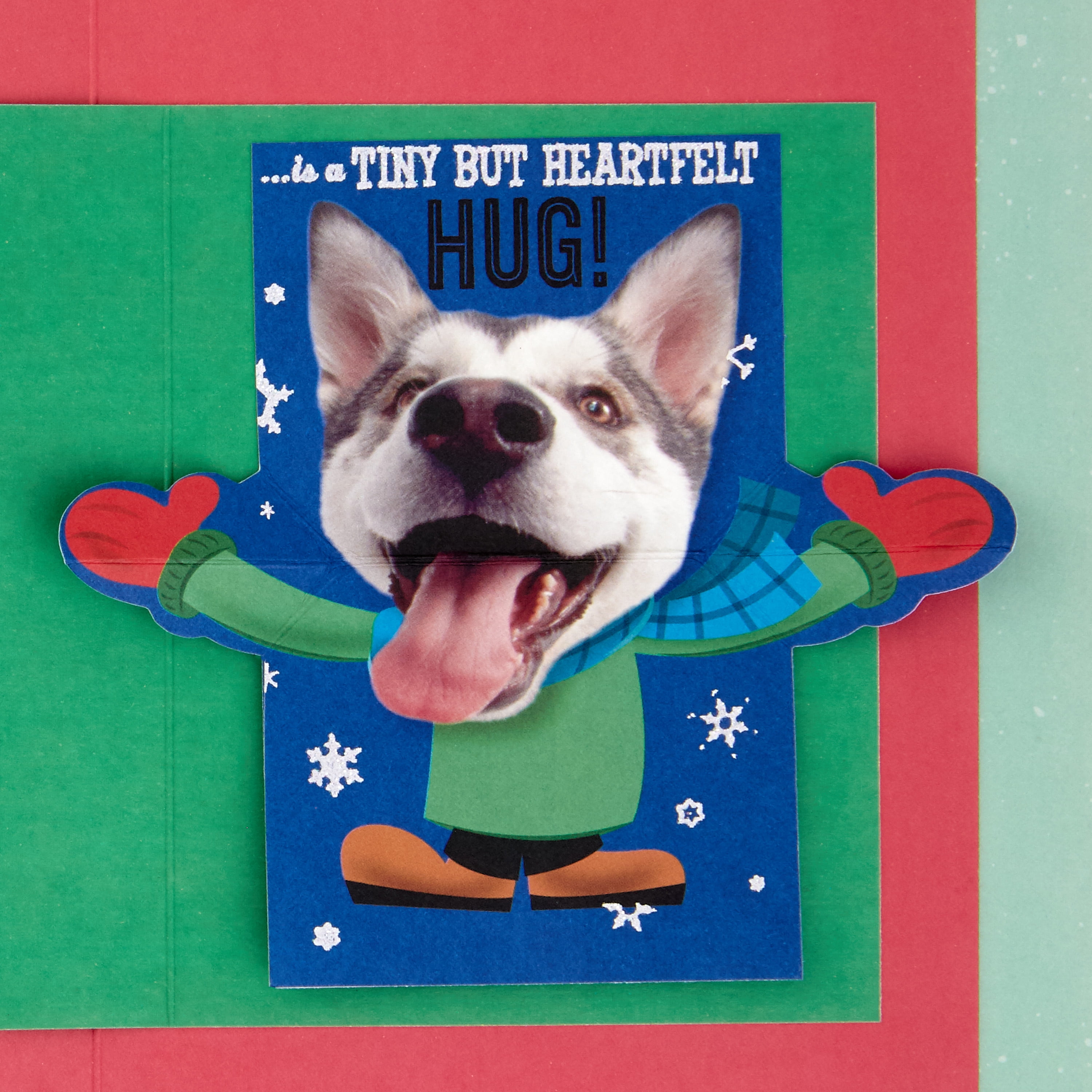 Hallmark Pop-up Christmas Greeting Card (Cute Dog Heartfelt Hug)