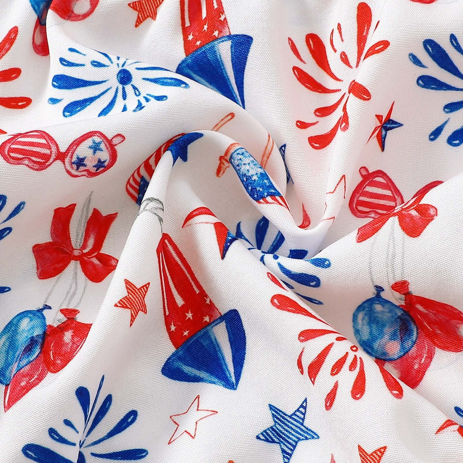 eczipvz Preemie Girls Baby Clothes 4th Of July Baby Girl Outfits USA Bubble Romper Jumpsuit Infant Girl Fourth Of July Outfit Summer Clothes(White,0-3 Months)