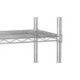 HSS 14"Dx30"Wx62"H, 5 Shelf Wire Shelving Rack with Casters, Chrome