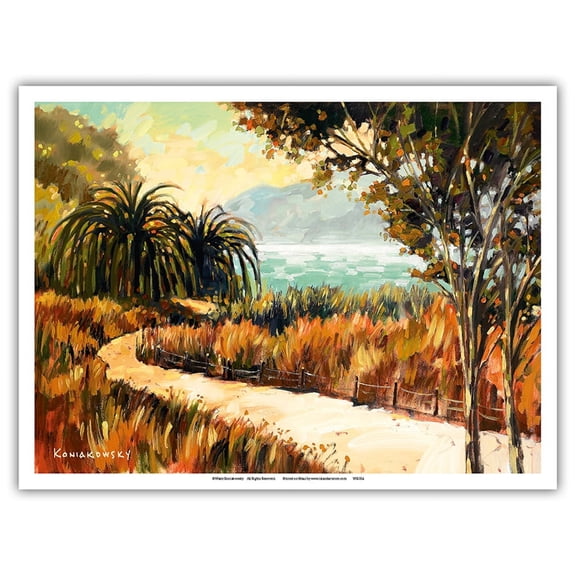 Lakeside California - Coastal Landscape - From an Original Color Painting by Wade Koniakowsky - Master Art Print (Unframed) 9in x 12in