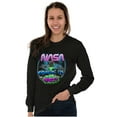 thumbnail image 3 of Airbrushed Space NASA Comin in Hot Unisex Plus Size Long Sleeve Shirt Brisco Brands 2X, 3 of 4