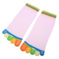 thumbnail image 6 of 4 Pairs Full Finger Toe Socks Men Women Non Slip Sticky Five Toe Socks for Sport Daily Fit Mutlicolor Light Pink, 6 of 7