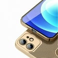 thumbnail image 3 of Heat Dissipation iPhone 14 Pro Case (Gold) Breathable Cooling Hollow Cellular Hole Full Camera Lens Protection Ultra Slim Cover, 3 of 5
