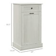 thumbnail image 3 of HOMCOM Kitchen Tilt Out Trash Bin Cabinet, Free Standing Recycling Cabinet, 3 of 8