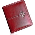 thumbnail image 1 of Cartera de mujer pequeña Rfid compacta plegable bolsillo de cuero cartera mini monedero para mujer con ventana de identificación, 1 of 5