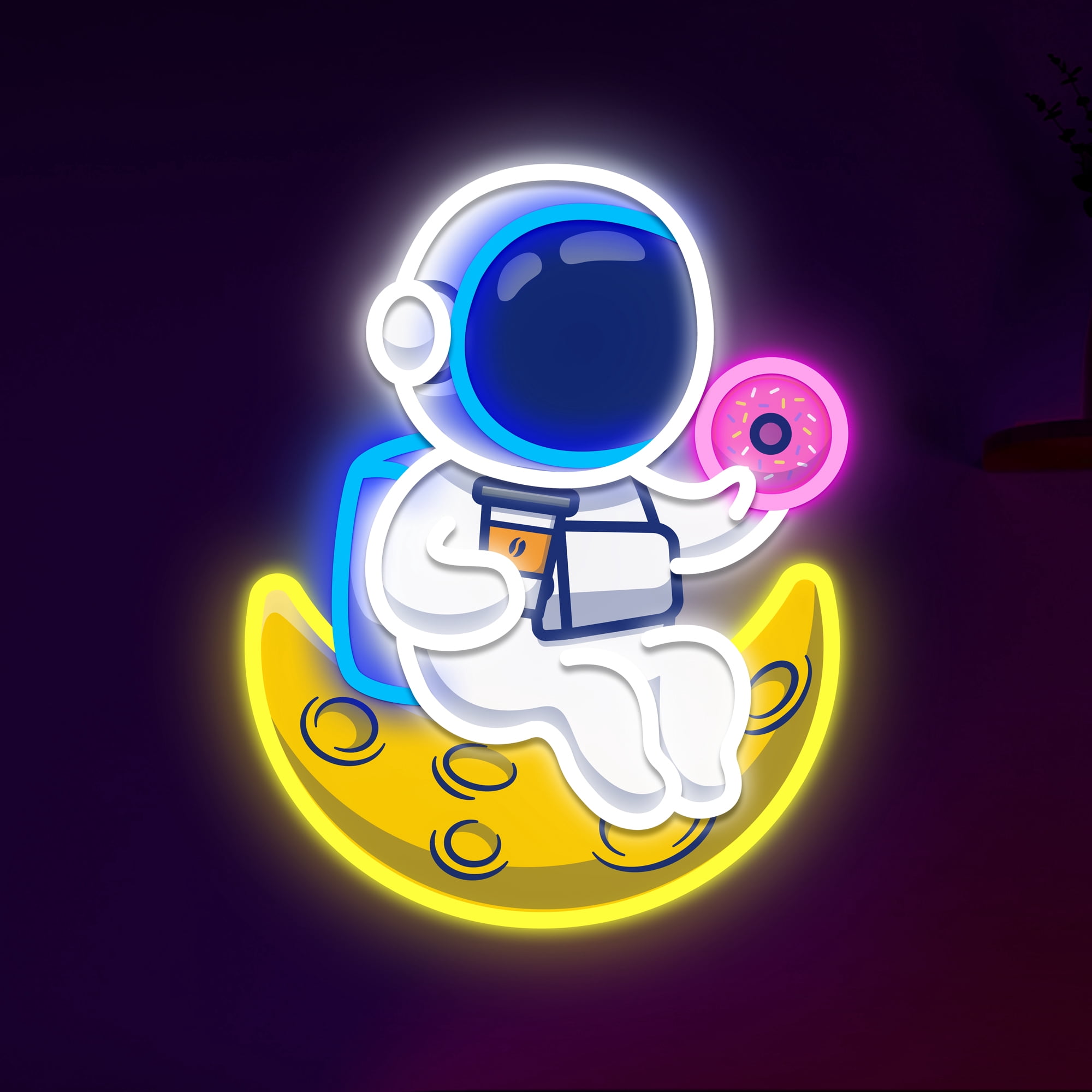 Astronaut Neon Sign, Astronaut Led Signs for Wall Decor, Dimmable Neon Light Sign for Bedroom, Game Room, Kids Room, Bar Decoration, USB Powered Light Up Signs Gift for Boys