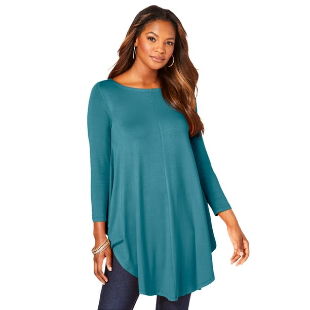 extra long plus size tunics