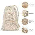 thumbnail image 6 of 4pcs Soap Saver Bag - Natural Linen Exfoliating Soap Saver Pouch, Bath Mesh Net Bags for Foaming, Lathering, Drying Soaps, Soap Bag Holders with Drawstring for Shower, Bath, 5.7x3.7", 6 of 10