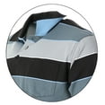 thumbnail image 4 of Gioberti Mens Wide Striped Polo Shirt - Contrasting Collar Short Sleeve Yarn Dye, 4 of 5