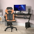 thumbnail image 2 of Flash Furniture X10 Faux Leather High Back Gaming Chair with Arms, 250 lb, Black/Orange, 2 of 9