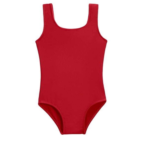 Girls Recycled Nylon UPF 50  One Piece Swimsuit | Red