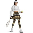 thumbnail image 4 of FUIALDOLG Athletic Skit with Leggings for Women Southwestern Tribal Leopard Golf Skirt High Waist Yoga Pants for Women Lady Comfort Stretchy Gym Workout Trousers,Size M, 4 of 7
