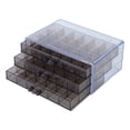 thumbnail image 2 of Caja de almacenamiento Ticfox para decoración de uñas 72 rejillas 3 capas Negro transparente, 2 of 13