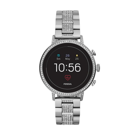 Fossil Gen 4 Venture HR Women’s Smartwatch - Stainless Steel with Glitz - Powered with Wear OS by