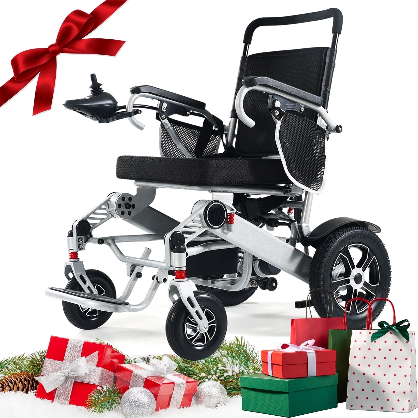 Thland 30+ Miles Long Travel Range, Portable Electric wheelchair for Adults Lightweight Foldable, All Terrain Motorized Power Wheelchair for Seniors Portable, Airline Approved