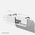 thumbnail image 4 of Veradek Block Series Trough 36" Plastic Planter w/ Bracket - White, 4 of 13