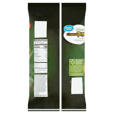 Great Value Jalapeño Cheese Puffs, 8 oz