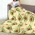 thumbnail image 6 of Cauagu Avocados And Hearts Pattern Flannel Bed Blankets,Fleece Blanket Comfortable Air Conditioning Blanket for Sofa Bed Travel Couch & Living Room -40"x30", 6 of 8