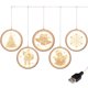 thumbnail image 1 of Decoración de cortina navideña Cadena de luces LED Efecto visual 3D Luz blanca cálida Alimentad Irfora Cadena de luz, 1 of 7