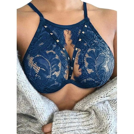 

JustVH Women Sexy Lace Underwear Adjustment Buckle Stretchy Bralette Lingerie