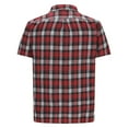 thumbnail image 3 of Button Down Plaid Shirts for Men Comfy Regular Fit Checkered Business Casual Shirts Short Sleeve Shirt with Pocket, 3 of 5