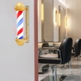 thumbnail image 3 of PC Round Hair Salon Open Sign Rotating Barber Pole LED Light Barber Shop Spinning Stripes, 3 of 30