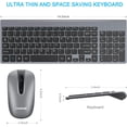 thumbnail image 3 of Ensemble Clavier et Souris Sans Fil - Combo USB Compact et Silencieux pour Ordinateurs Portables et de Bureau Windows, 3 of 8