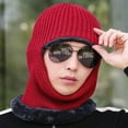 thumbnail image 4 of Winter Warm Elastic Soft Ear Protection Knitted Scarf hat Fleece Lined Beanie Hat for Men and Women, 4 of 7