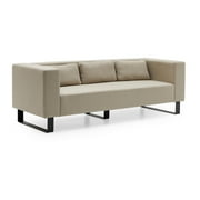 MoDRN Refined Industrial Atoll Metal Base 87" Sofa, Multiple Colors