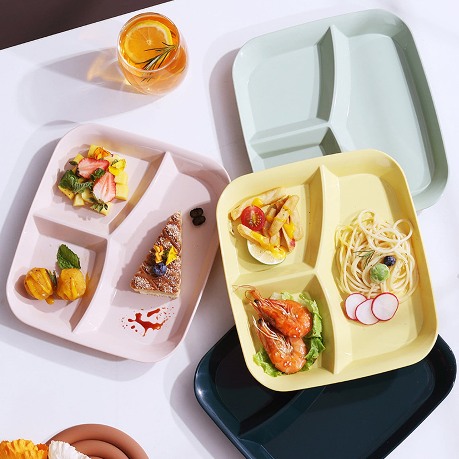 Travelwant BPA Free Silicone Food Plate Divider 3 divided food