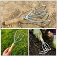 thumbnail image 4 of COOPHYA 2Pcs Clamming Equipment Clam Digger Wood Silver Comfortable Handle Design, 4 of 8