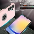 thumbnail image 2 of for Samsung Galaxy A25 5G Phone Case with Screen Protector×2Pcs, Galaxy A25 5G Case with 360°Magnetic Ring Holder Kickstand Phone Case for Samsung A25 5G Case,Pink, 2 of 14