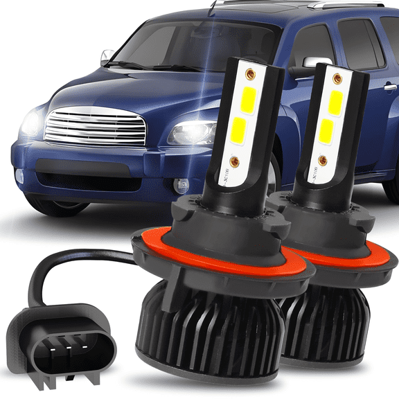 Fit for Chevy HHR 2006-2011 6000K White 2X Car LED Headlight Bulbs Combo Hi&Lo Beam Set