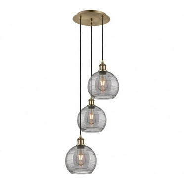 Innovations Lighting - Athens Deco Swirl - 3 Light Cord Hung Multi Pendant In