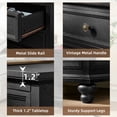 thumbnail image 5 of Bedroom 7 Drawer Dresser Set & Nightstands set w/ USB, Farmhouse Complete Bedroom Furniture Set with Spacious Storage, 3 Piece, Black, 5 of 11