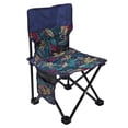 thumbnail image 2 of Camping Chair, Stainless Steel Frame Folding Chair Wearable  For Fishing Maple Blue, 2 of 8