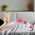 thumbnail image 3 of Phoenix Soft Flannel Fleece Throw Blanket, Bird with Swirled Wings Reborn Several Lives Design, Cozy Plush for Indoor and Outdoor Use, 50" x 70", Dark Orange White Red, by Ambesonne, 3 of 5