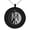 Black, variant on Stainless Steel Janus Greek God of Beginnings Engraved Small Medallion Circle Charm Pendant Necklace