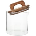thumbnail image 3 of Glass Food Storage Container with Wooden Lid Canister Kitchen Glass Canister Sugar Container, 3 of 8