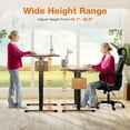 thumbnail image 3 of Electric Stand up Desk, 48'' Wide Desktop with Adjustable Height, Standing Computer Desk for Home Ofiice, Oak, 3 of 7