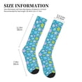 thumbnail image 2 of Lsque Starfish Pattern Sport Compression Socks for Men & Women 15-20 mmHg Knee High Nurse Pregnant Running Medical and Travel Athletic, 2 of 6