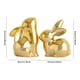 thumbnail image 3 of Adornos de conejo para mueble de TV o estantería, figuras de conejo de cerámica para decoración del hogar, pequeñas figuras de conejo para sala de estar, estudio, soporte de TV, estantería, 3 of 8