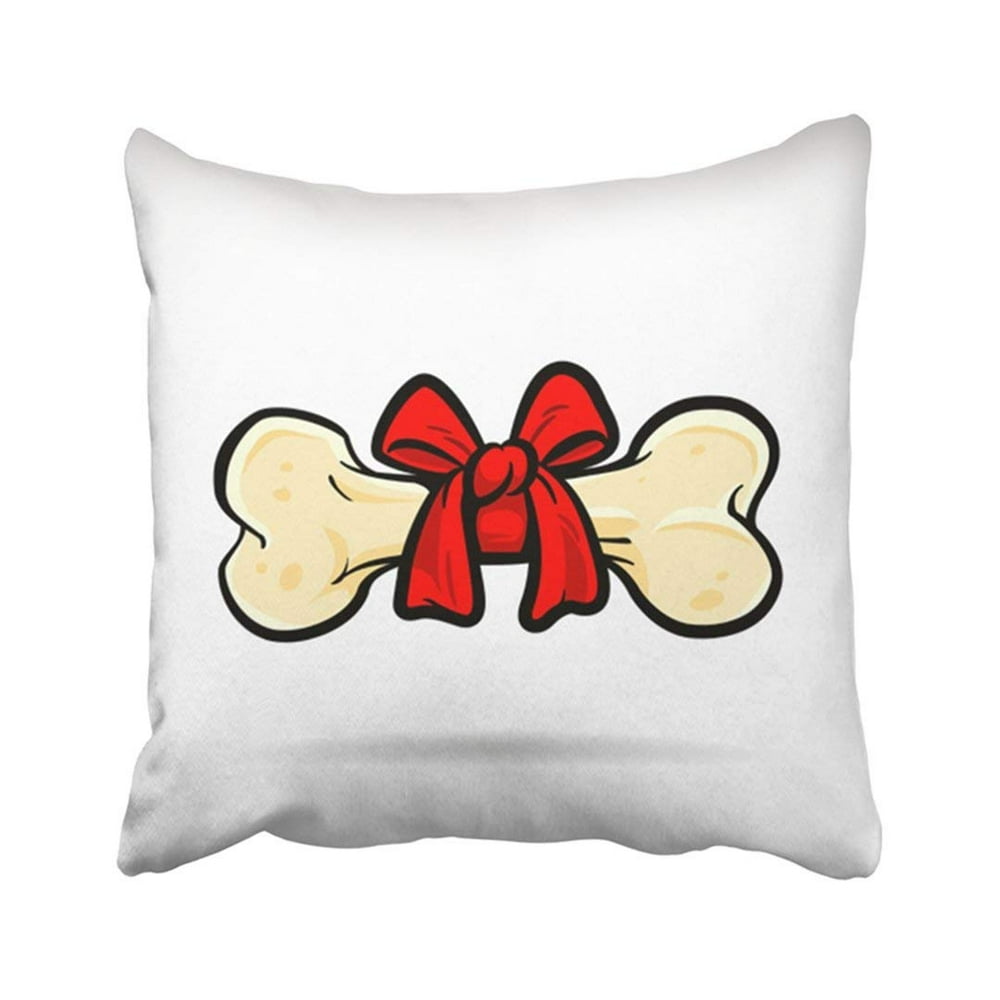 ARTJIA Red Bow Dog Bone Ribbon Cartoon Toy Puppy Caricature Pet Anatomy