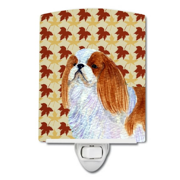 English Toy Spaniel Fall Portrait Ceramic Night Light