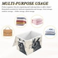 thumbnail image 7 of Storage Box With Lid 16.5x12.6x11.8In Foldable Stacked Household Storage Box Black Gray Owl, 7 of 7