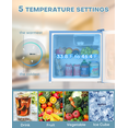 thumbnail image 4 of Upstreman 1.7 Cu ft Mini Fridge with Freezer Single Door Compact Refrigerator, Low Noise, Energy Saving, Adjustable Temperature, Reversible Door, for Home Office Dorm, Blue FR17, 4 of 12