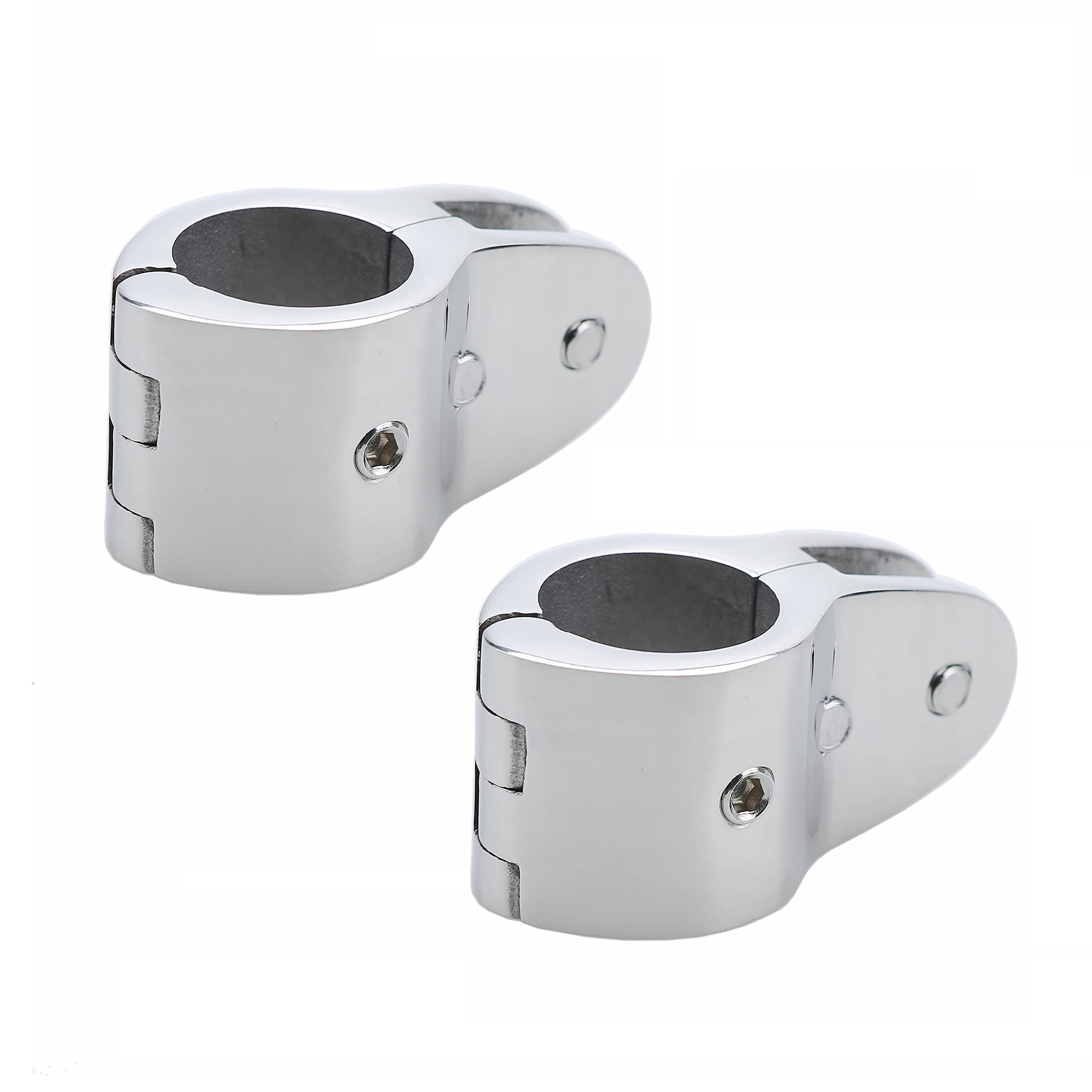 2pcs Top Jaw Slides with Quick Release Pin Round Tubing, Top Hardware, 316 Stainless Steel Marine Hardware Pair （22mm）