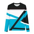 thumbnail image 4 of Tao Tao Boys Girls Color Block Tops Sweatshirt Casual Crewneck Patchwork T Shirts Fall Loose Long Sleeve Pullover Tops Blue 4 Years, 4 of 4